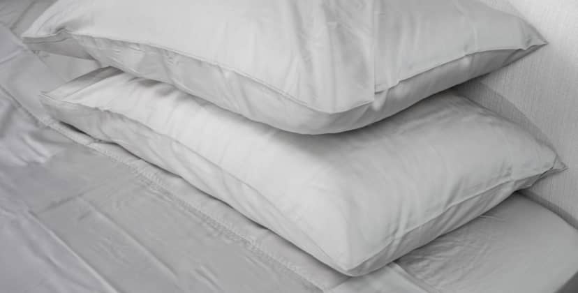 A picture of the Brooklyn Bedding Tencel Sateen Sheets in Sleep Foundation's test lab.